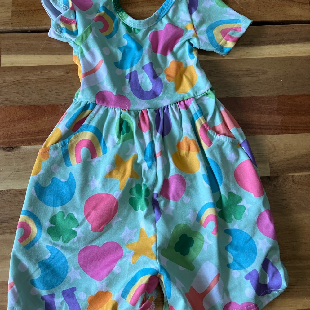 Lucky Charm Patterned Romper Jumpsuit